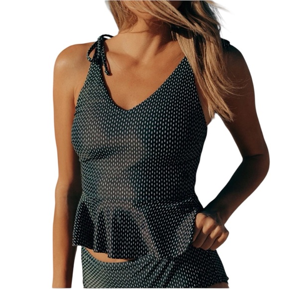 Albion Midnight Dash Peplum Swim Top. Size Medium. Excellent Pre-Owned Condition - Picture 1 of 9